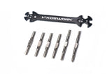 Koswork Tamiya BBX Steel Heavy Duty Turnbuckle Set (6pcs, w/wrench) BB-01