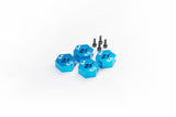 Koswork Tamiya 5mm Aluminum Clamping Wheel Hex (4) Blue