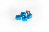 Koswork Tamiya 6mm Aluminum Clamping Wheel Hex (4) Blue