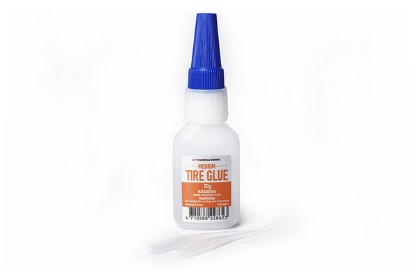 Koswork Tire Glue (Medium) 20g w/Pin Cap and Tips