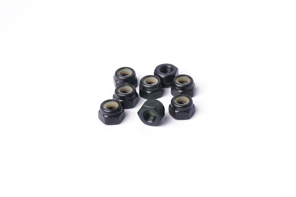 Koswork M4 Steel Nylon Lock Nuts Black (w/container) (8)